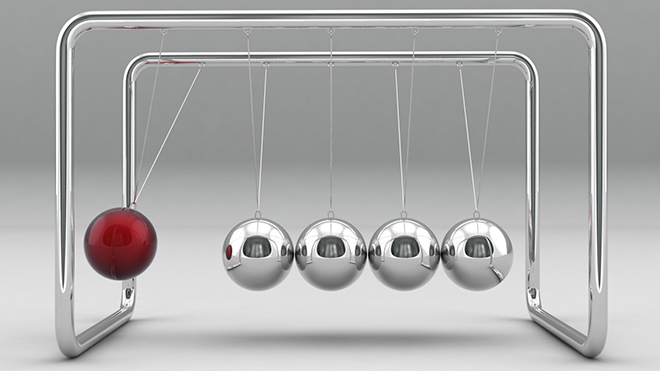 Newton's cradle pendulum