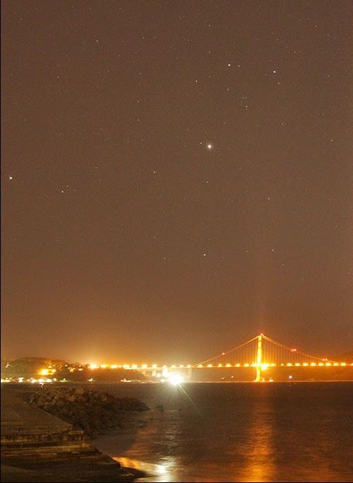 Golden Gate Bridge Artificial Light