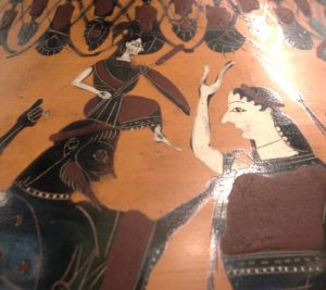     (A vase depicting Athena bursting out of zeus’s head)
